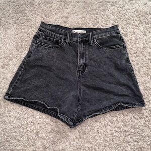 SO Black Jean Shorts Distressed Mid-Thigh